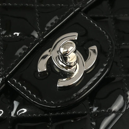 Chanel 2006-2008 Black Patent Leather Single Flap Shoulder Bag