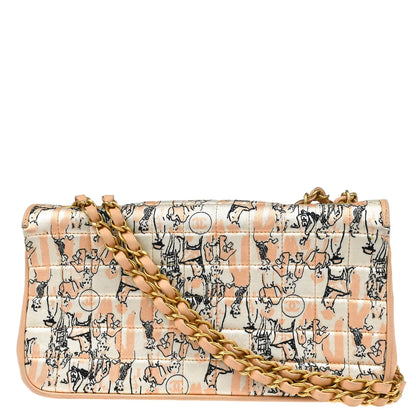 Chanel 2003-2004 Pink Satin Chain Shoulder Bag