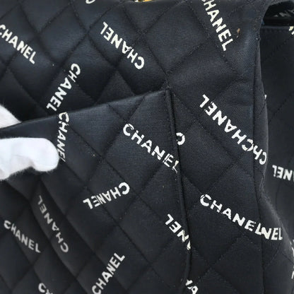 Chanel 1994-1996 Black Canvas Maxi Classic Flap Shoulder Bag