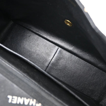 Chanel 1994-1996 Black Canvas Maxi Classic Flap Shoulder Bag