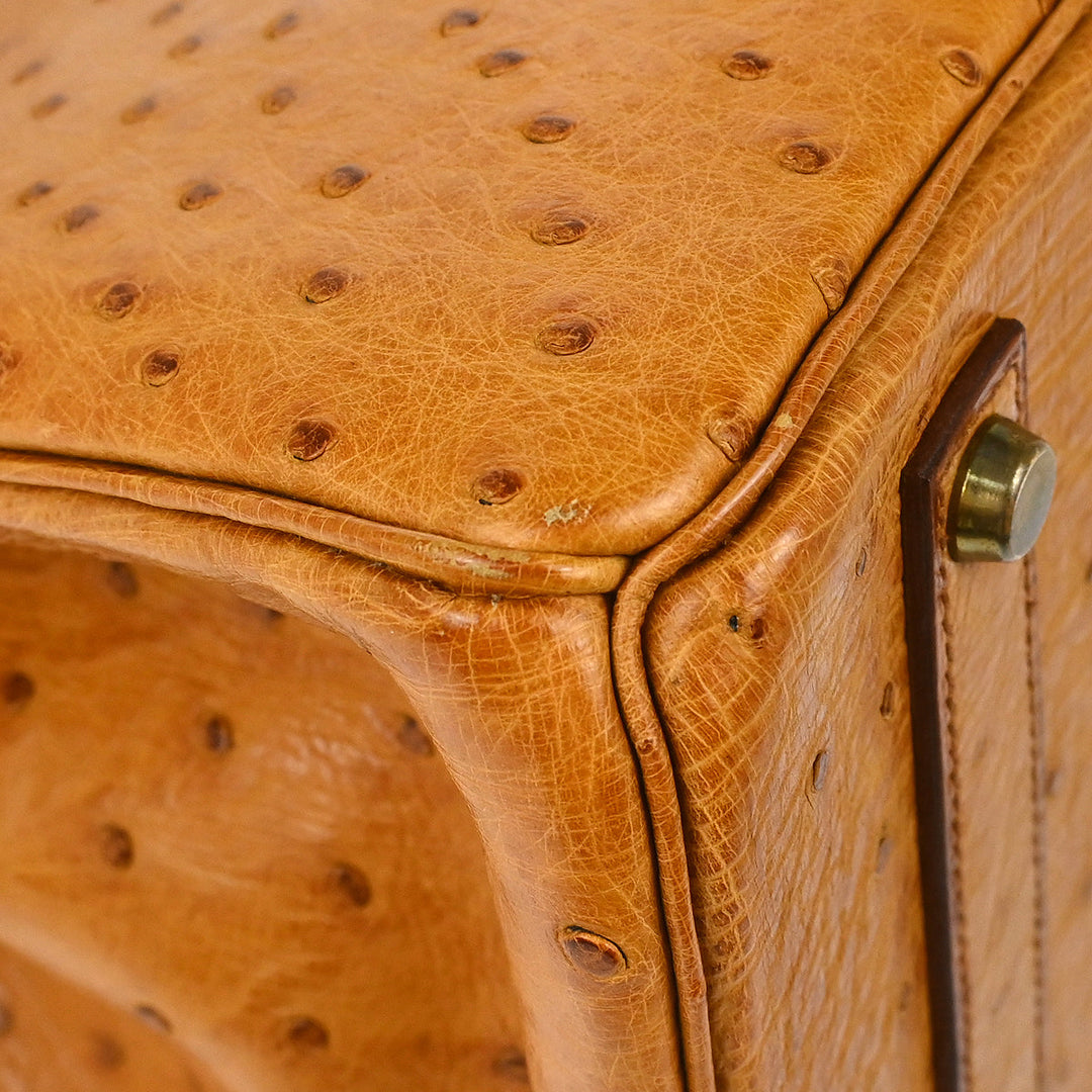 Hermes * 1995 Chestnut Ostrich Birkin 35 Handbag – AMORE Hermes * 1995 Chestnut Ostrich Birkin 35 Handbag – AMORE