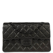 Chanel Black Lambskin Small Classic Double Flap Shoulder Bag