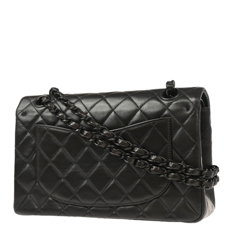 Chanel Black Lambskin Small Classic Double Flap Shoulder Bag