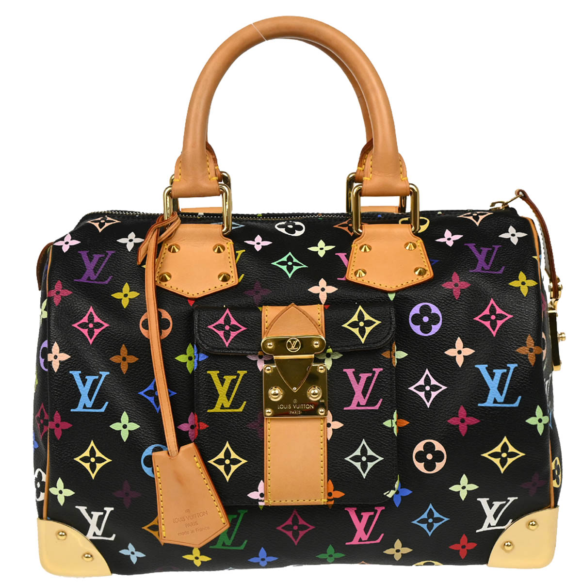 Louis Vuitton 2007 Black Monogram Multicolor Speedy 30 Louis Vuitton 2007 Black Monogram Multicolor Speedy 30
