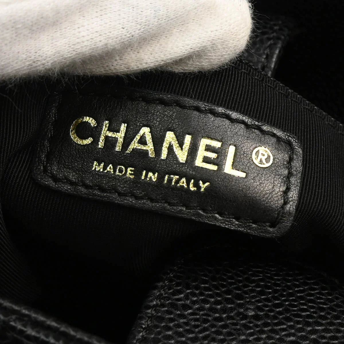 Chanel 2008-2009 Black Caviar Petite Shopping Tote PST Chain Handbag