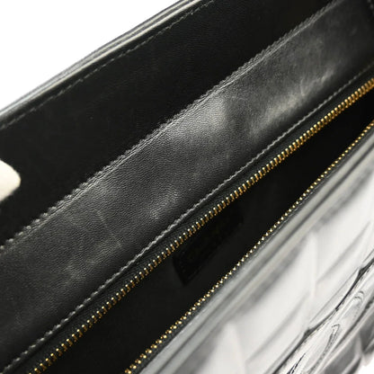Chanel 2001-2003 Black Lambskin Choco Bar Handbag