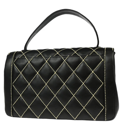 Chanel 2004-2005 Black Calfskin Wild Stitch Handbag