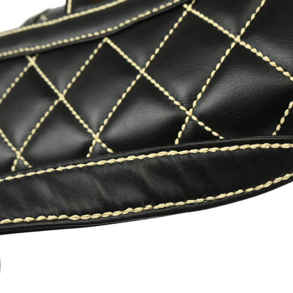 Chanel 2004-2005 Black Calfskin Wild Stitch Handbag