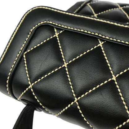 Chanel 2004-2005 Black Calfskin Wild Stitch Handbag