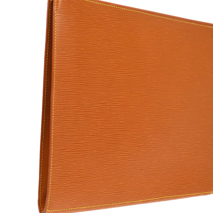 Louis Vuitton 1999 Brown Epi Poche Documents 38 Business Bag M54498