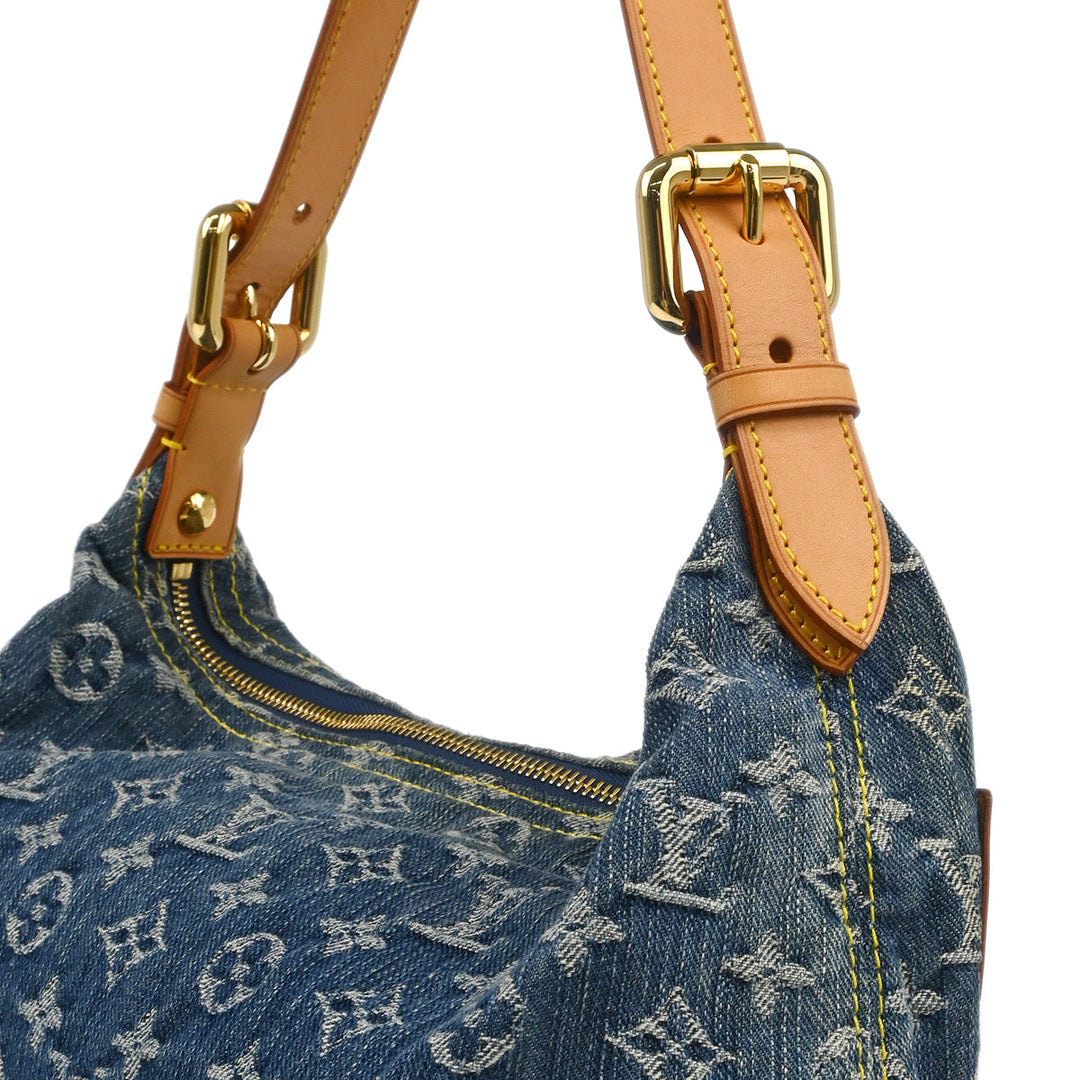 Louis Vuitton 2006 Blue Monogram Denim Baggy PM Shoulder Bag Louis Vuitton 2006 Blue Monogram Denim Baggy PM Shoulder Bag