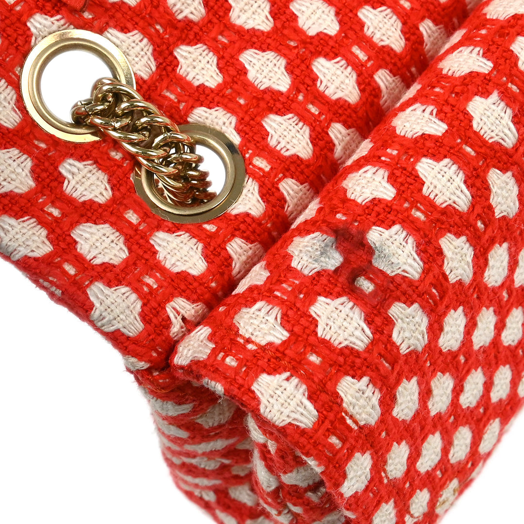 Chanel 2008-2009 Red Cotton Medium Classic Double Flap