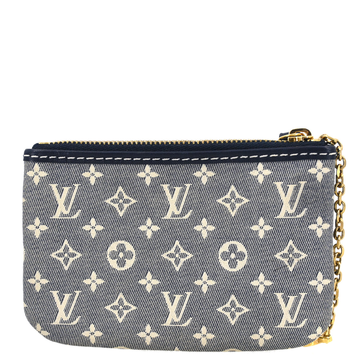Louis Vuitton 2011 Navy Monogram Idylle Pochette Cles Coin Case M62995
