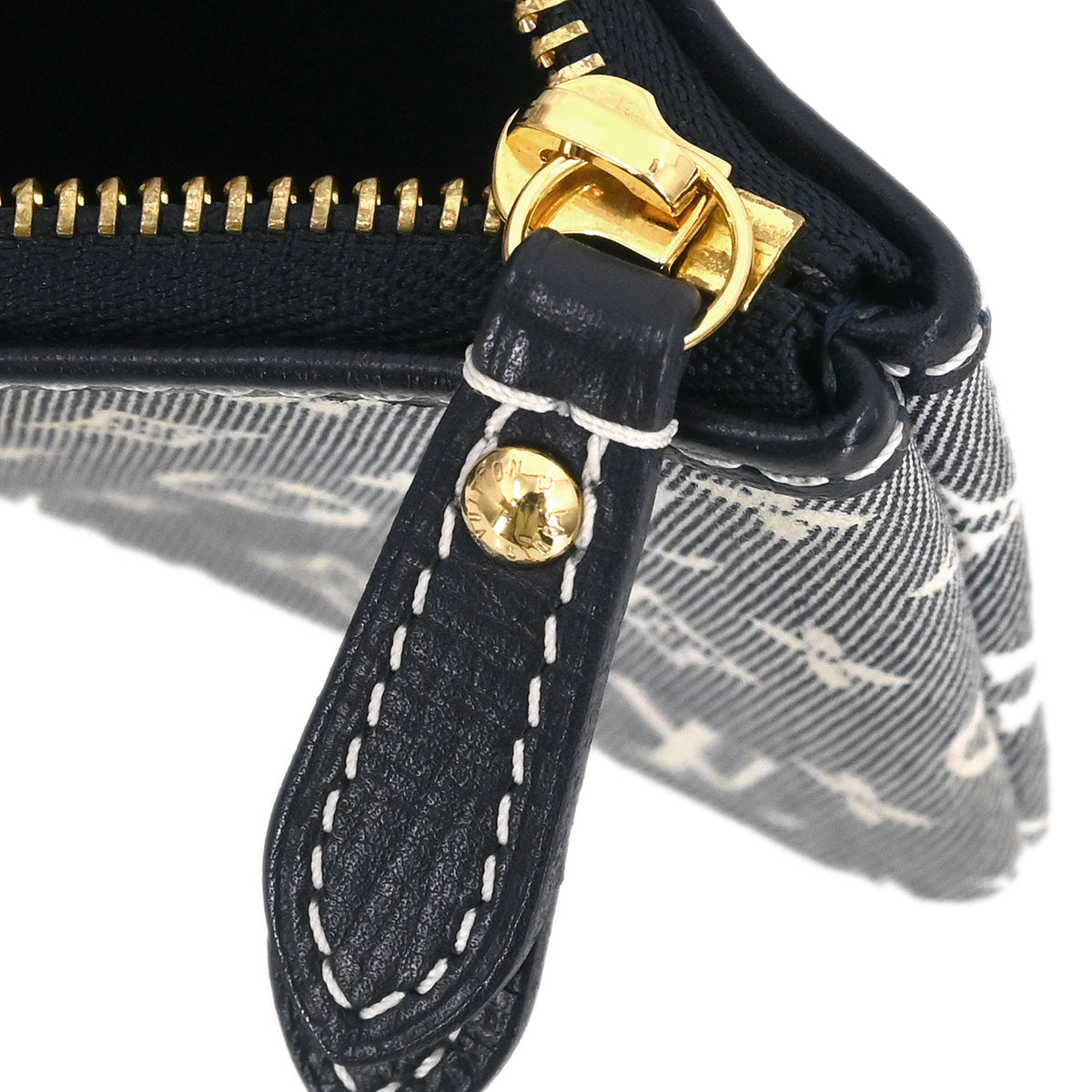 Louis Vuitton 2011 Navy Monogram Idylle Pochette Cles Coin Case M62995