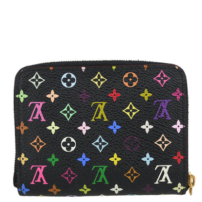 Louis Vuitton 2012 Black Multicolor Zippy Coin Purse Wallet M93740
