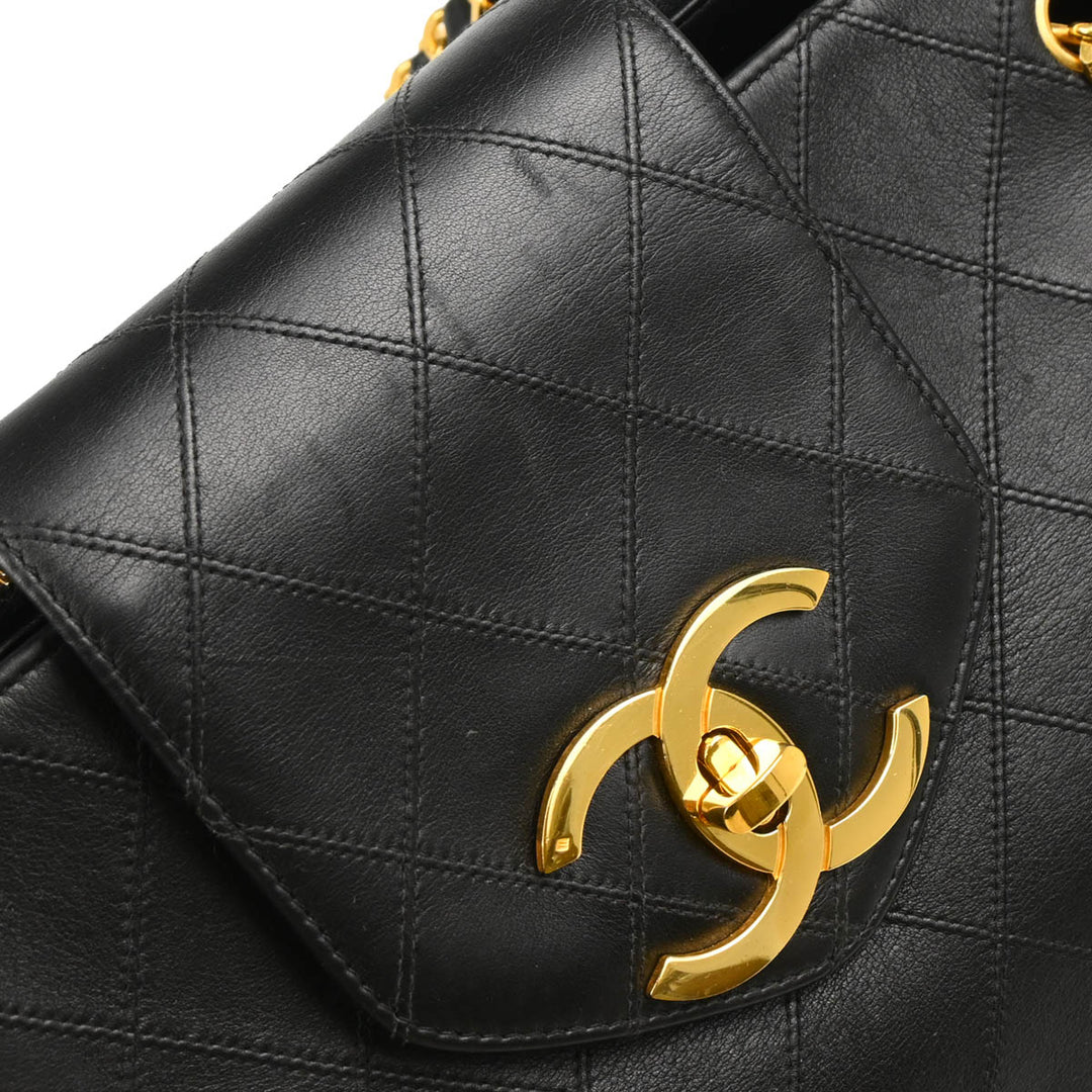Chanel 1996-1997 Black Lambskin Bicolore Supermodel Shoulder Chanel 1996-1997 Black Lambskin Bicolore Supermodel Shoulder