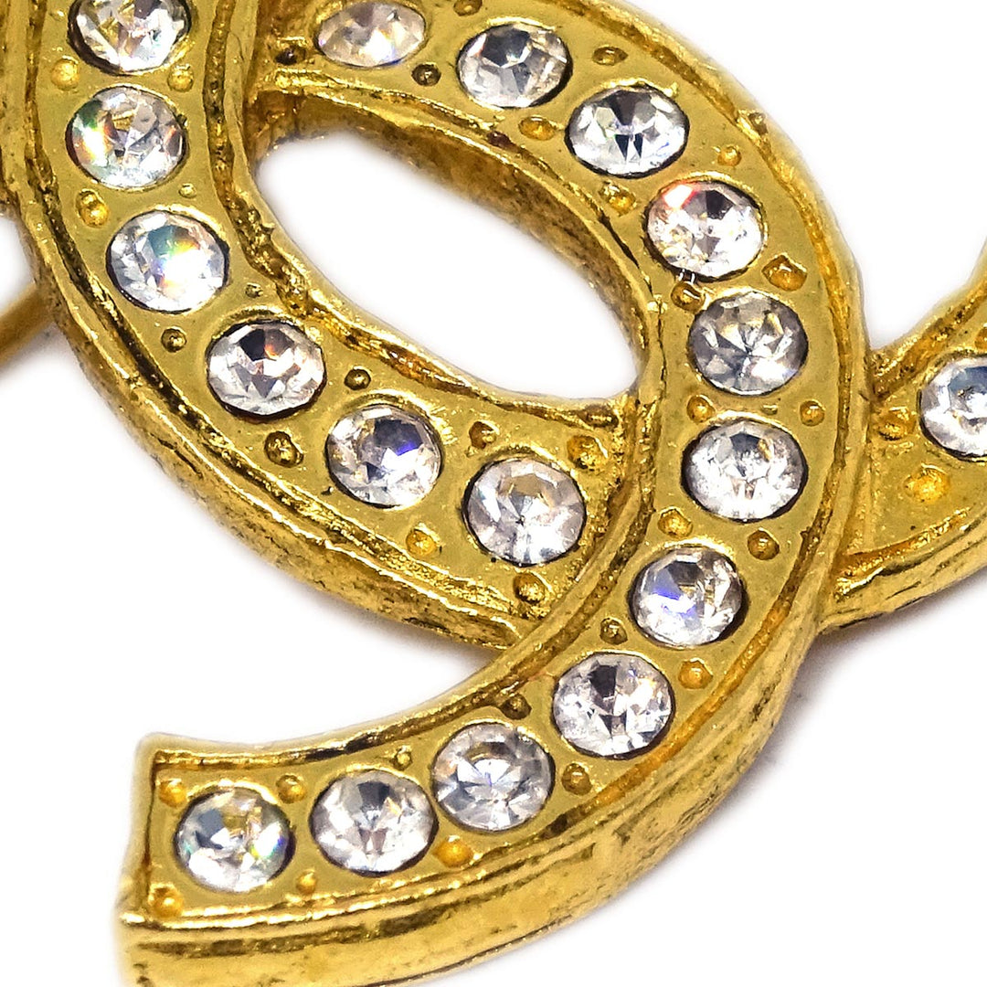 Chanel CC Brooch Pin Gold Rhinestone – AMORE Vintage Tokyo Chanel CC Brooch Pin Gold Rhinestone – AMORE Vintage Tokyo