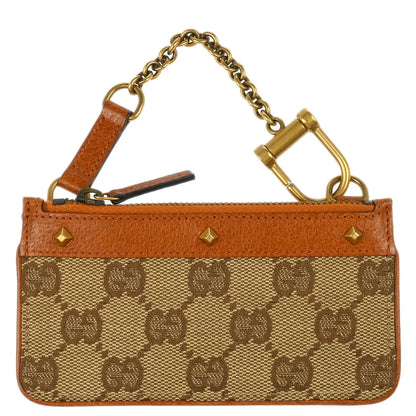 Gucci Brown Canvas Coin Case Wallet