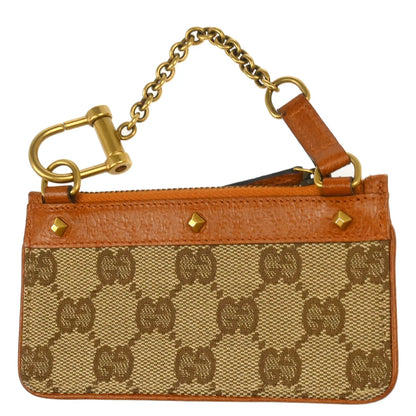 Gucci Brown Canvas Coin Case Wallet