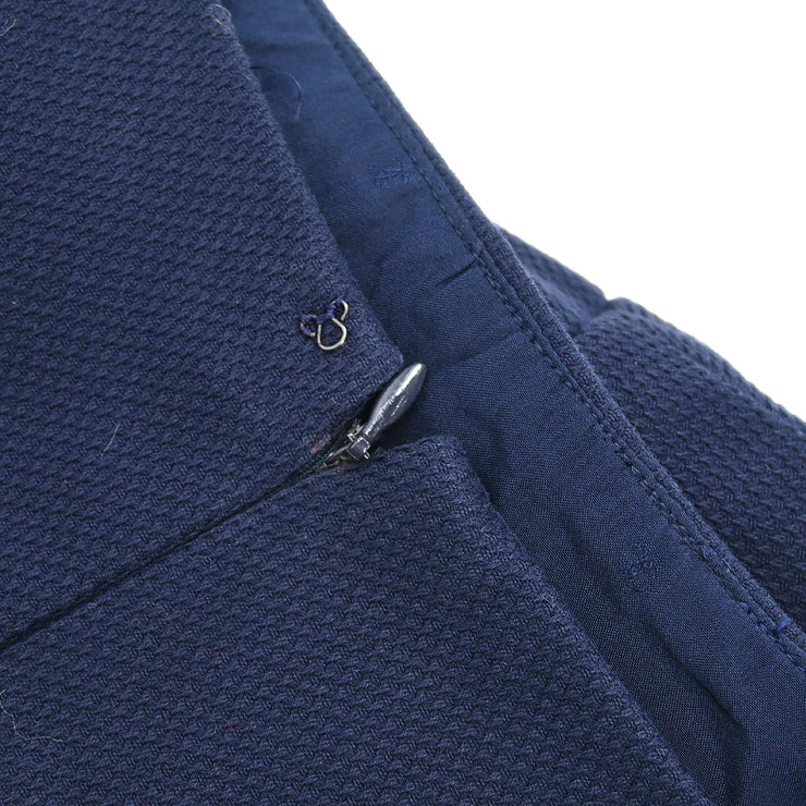 Chanel Setup Suit Jacket Skirt Navy P294 #38