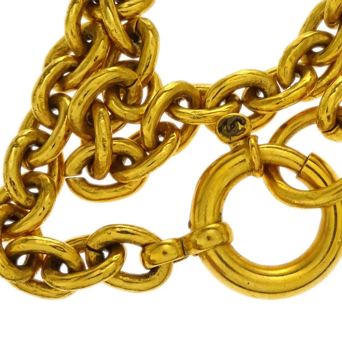 Chanel Chain Pendant Necklace Gold Gripoix 94A
