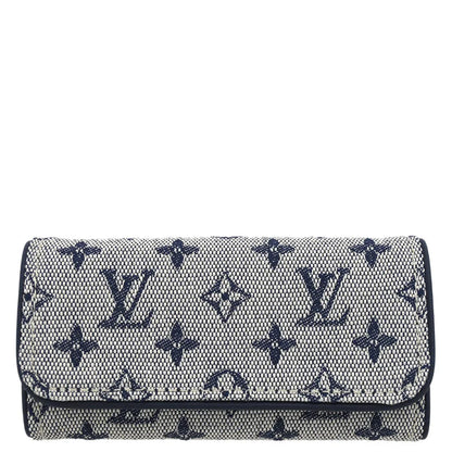 Louis Vuitton 2004 Blue Monogram Mini Lin Multicles 4 Key Case M92425 Small Good