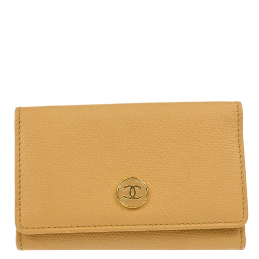 Chanel 2005-2006 Beige Calfskin Six Hook Key Case Small Good
