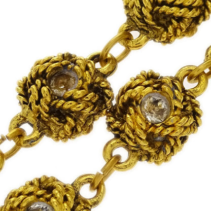 Chanel Chain Necklace Gold Rhinestone