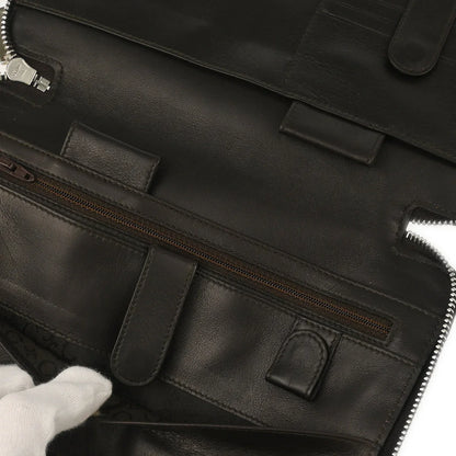 Celine Brown Suede Macadam Pouch Wallet