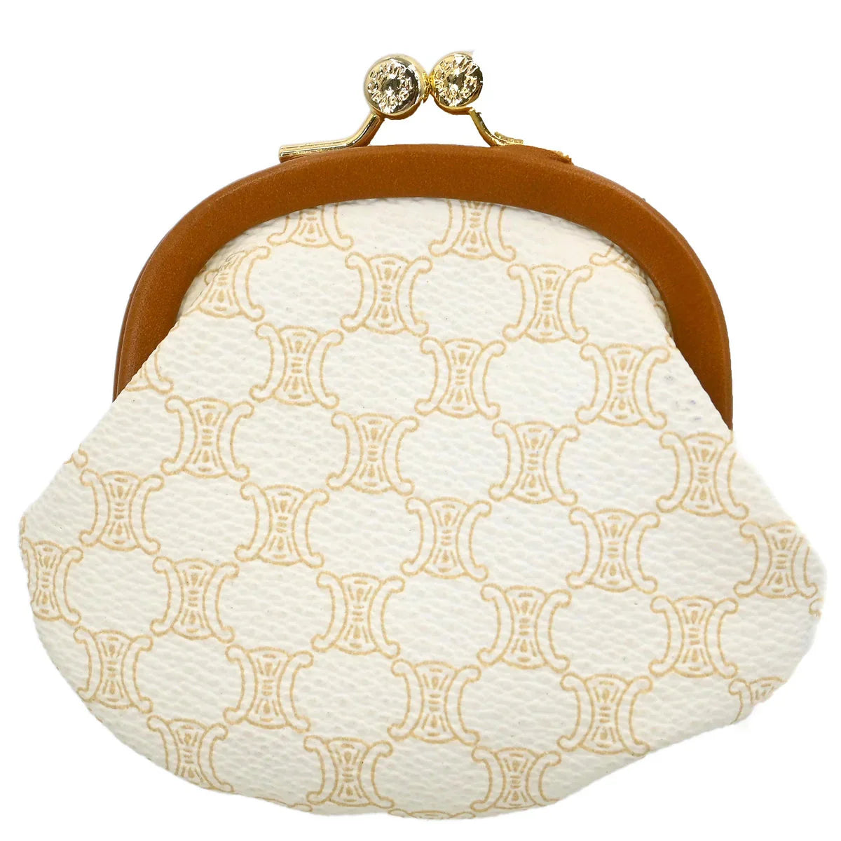 Celine White Macadam Coin Purse Wallet
