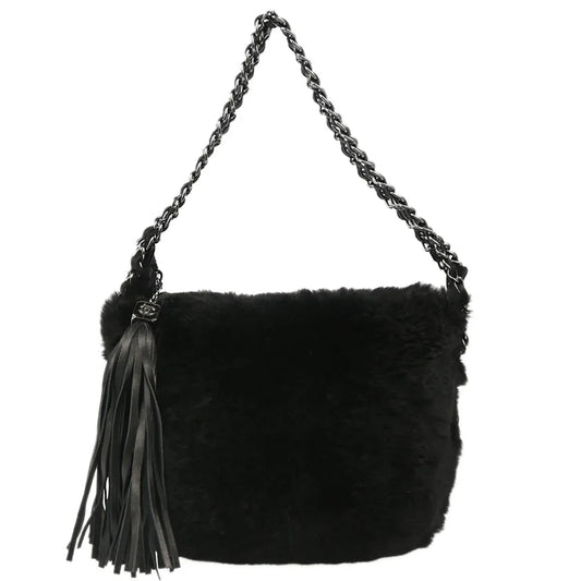 Chanel 2005-2006 Rabbit Fur Chain Handbag