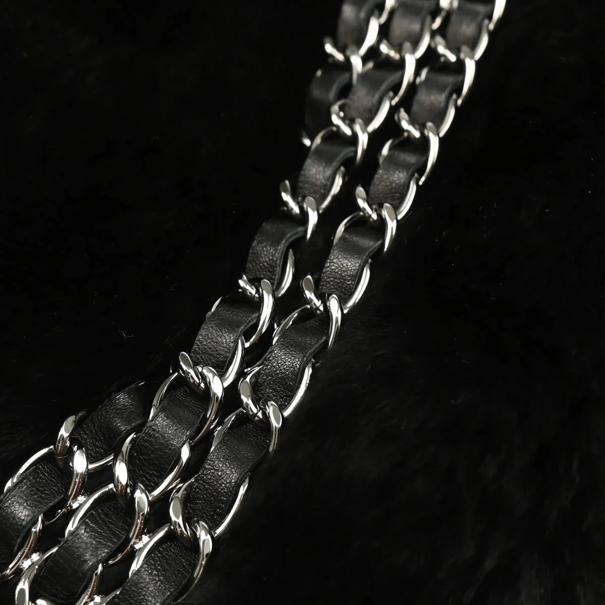 Chanel 2005-2006 Rabbit Fur Chain Handbag