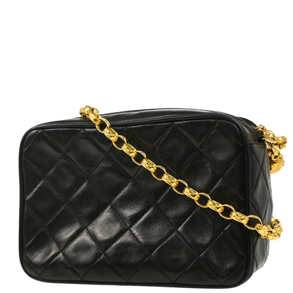 Chanel Black Lambskin Camera Bag Mini