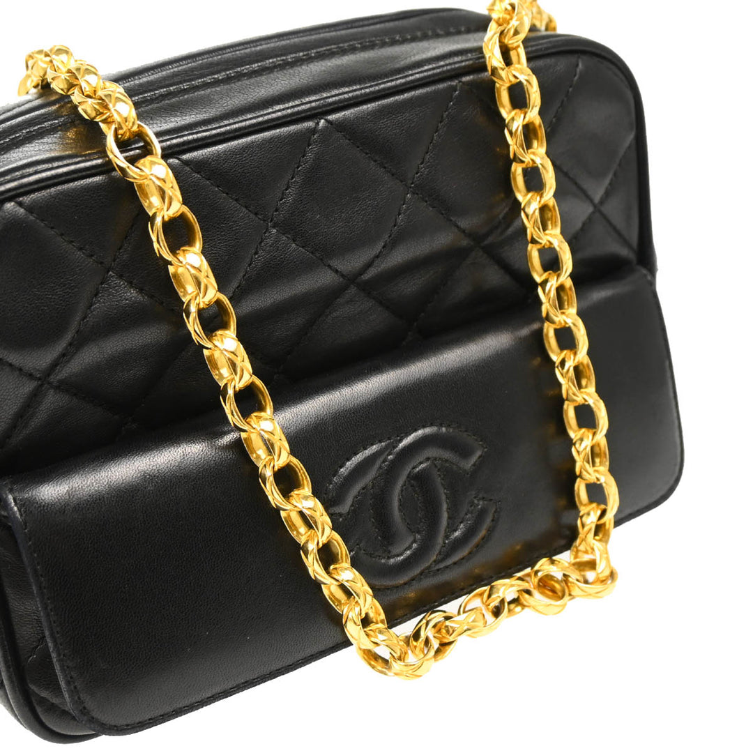 Chanel Black Satin Shoulder Bag – AMORE Vintage Tokyo