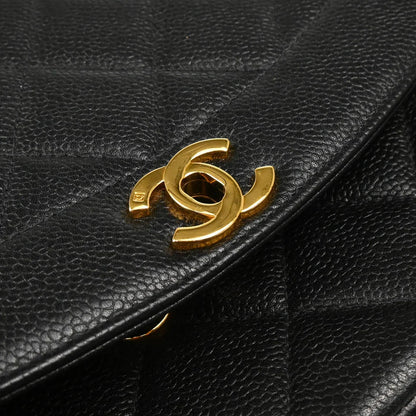 Chanel 1996-1997 Black Caviar Shoulder Bag