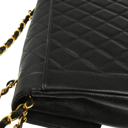 Chanel 1996-1997 Black Caviar Shoulder Bag