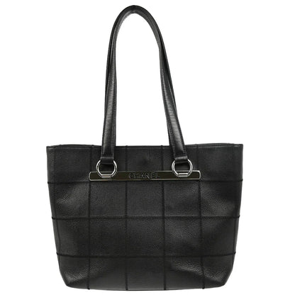 Chanel 2005-2006 Black Caviar Choco Bar Tote Bag