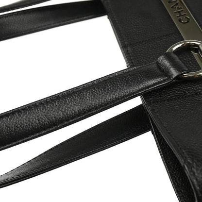 Chanel 2005-2006 Black Caviar Choco Bar Tote Bag