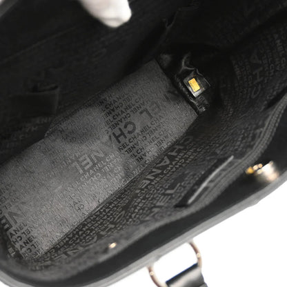 Chanel 2005-2006 Black Caviar Choco Bar Tote Bag
