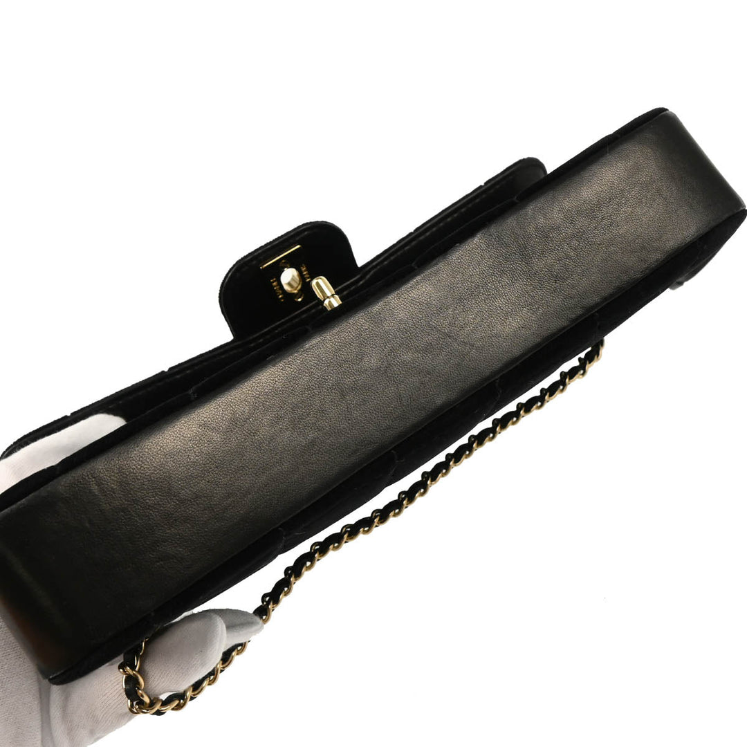 Chanel 2002-2003 Black Velvet Choco Bar Shoulder Bag – AMORE