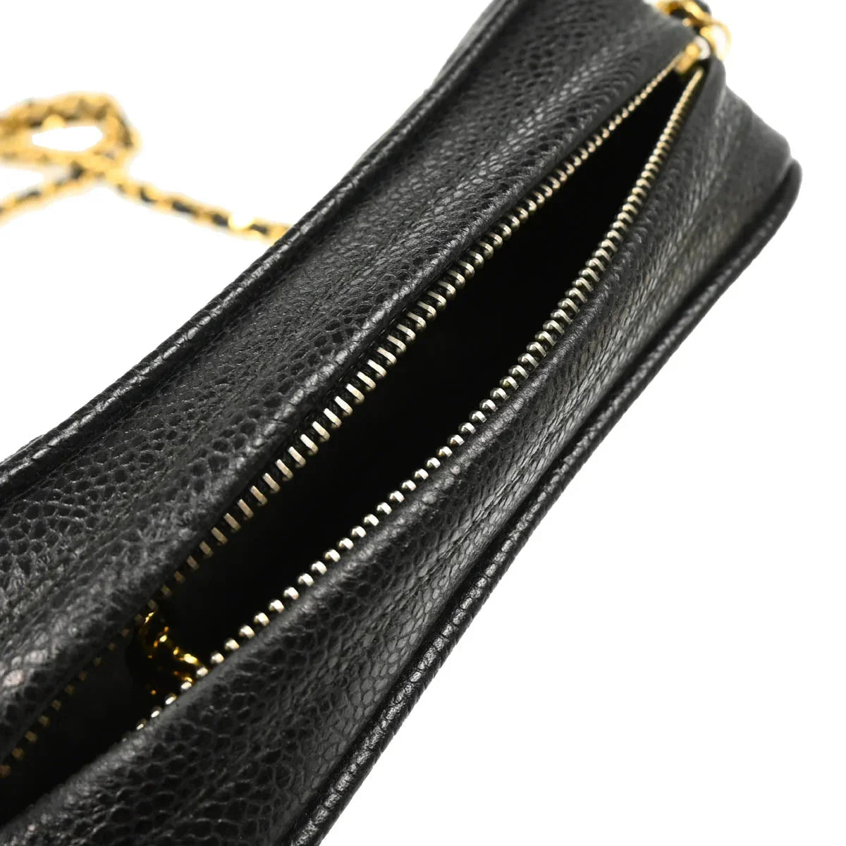 Chanel 1991-1994 Black Caviar Camera Bag Mini