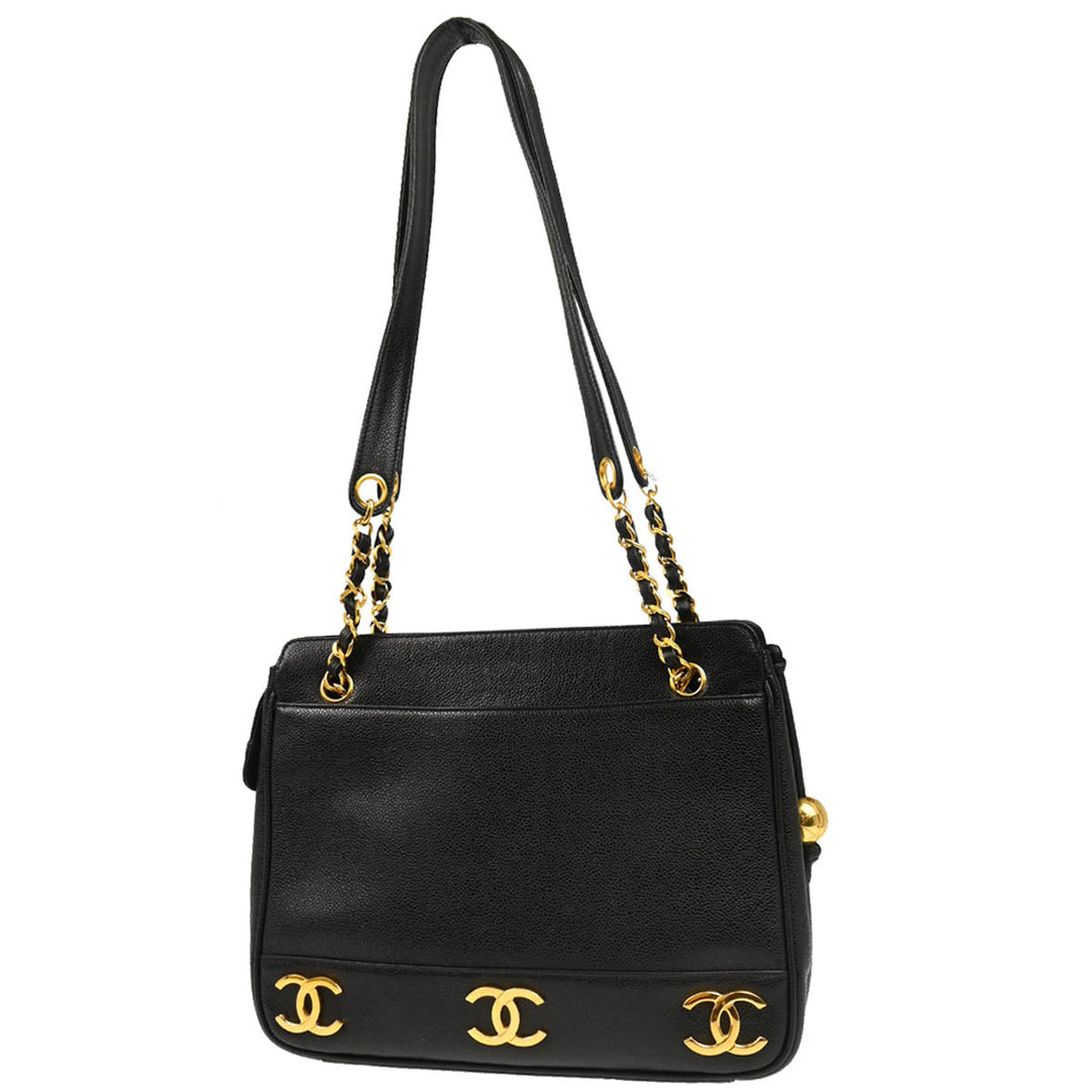 【爆買い！】 Triple Caviar Black Chanel CC AMORE – Bag Tote Shoulder その他観葉植物