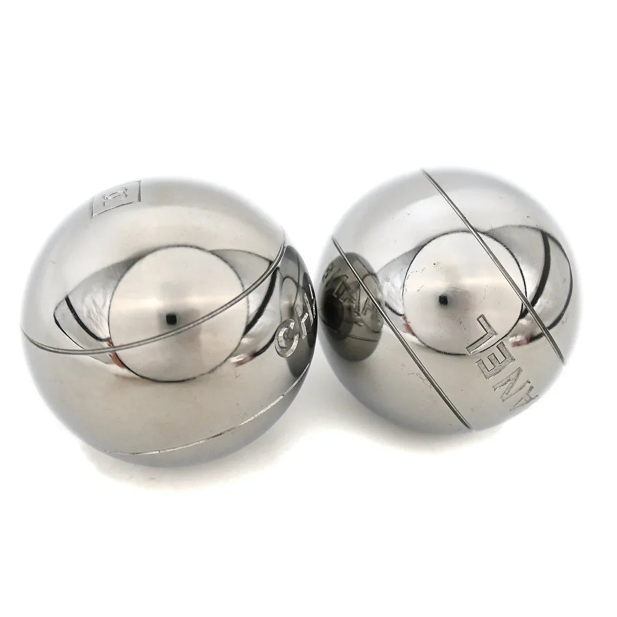Chanel Petanque Ball Set Red Silver Small Good
