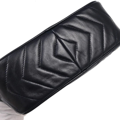 Chanel 1991-1994 Navy Lambskin Chevron Camera Bag Mini