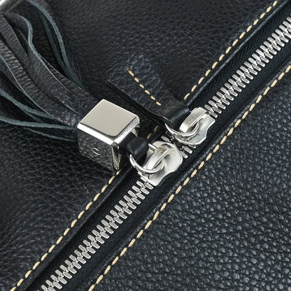 Chanel 2003-2004 Black Calfskin 2way Duffle Handbag