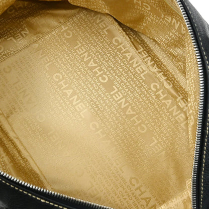 Chanel 2003-2004 Black Calfskin 2way Duffle Handbag