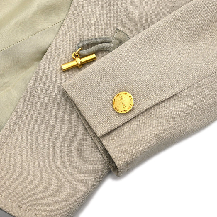 Celine Setup Suit Jacket Skirt Beige #40