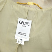 Celine Setup Suit Jacket Skirt Beige #40