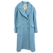 Hermes Double Breasted Coat Light Blue #36
