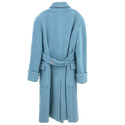 Hermes Double Breasted Coat Light Blue #36